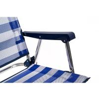 Silla plegable de playa de aluminio,Silla Playa FIJO,Peso soportado máximo 110KG,Color Rayas Azules Y Blancas,cm,fespu - details 1