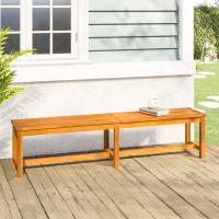 vidaXL Banco de jardín madera maciza de acacia en longitud 110 cm/150 cm/180 cm y más - details 2