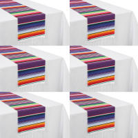1/2/4 Pack Tapete De Mesa Mexicano 14 X 84 Pulgadas Decoración Para Fiesta De Cinco De Mayo Tema Mexicano Tapete De Mesa Para Fiesta - details 0