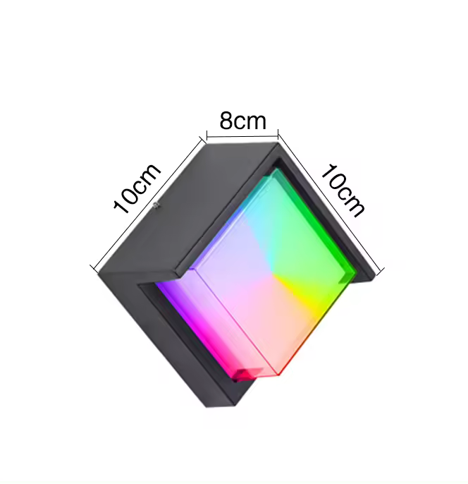 Lámpara De Pared Inteligente WiFi Para Exterior Cambio De Color RGB Control Por App Dimmable 2700K-6500K Compatible Con Alexa Google Luz De Porche LED Resistente Al Agua IP65 - 1