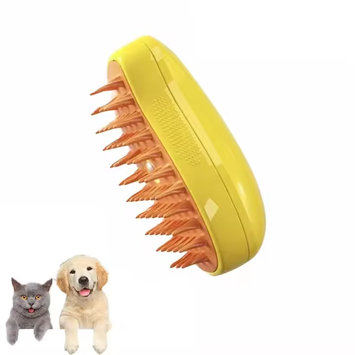Cepillo Eléctrico Para Mascotas Cepillo De Pelaje Para Gatos Y Perros Con Spray De Vapor Masajeador Anti Voladores Para Limpieza De Pelo De Animales - 1