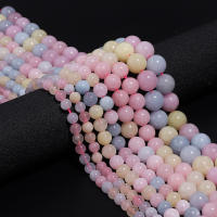 1 Hilo De Piedras Morganita Naturales Redondas Suaves Para Creación De Joyería Collares Pulseras DIY Tamaños 6/8/10/12mm - details 6
