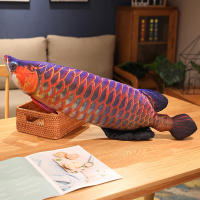 Juguete De Peluche Realista De Arowana Dorada Cálido Y Suave Muñeco De Pescado Almohadilla De Pescado Cojín Para Gatos Regalo Para Todas Las Edades - details 7