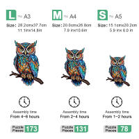 Puzzle De Madera 3D De Corazón Para Niños Juego De Decoración De Alta Dificultad Modelo De Animal Águila Enviado Directamente Desde China - details 2