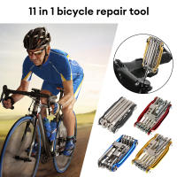 Kit De Reparación De Bicicleta Multifuncional 11 En 1 Herramienta De Ciclismo Con Llaves De Enchufe Destornillador Cadena Hexagonal Y Llaves De Espiga En Aleación De Aluminio Rojo/Azul/Oro/ Negro - details 0