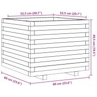 vidaXL Jardinera madera de pino impregnada 60x60x49,5 cm - details 7