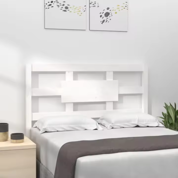 Cabecero de cama madera maciza de pino blanco 95,5x4x100 cm - 1