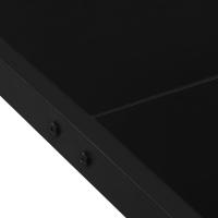 vidaXL Mesa de jardín de acero y vidrio negra 130x130x72 cm - details 3