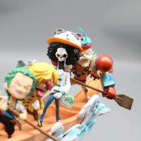 Figura De Anime One Piece Luffy Y Amigos Serie Carrera De Barco Dragón Decoración De Escritorio Regalo Colección De Modelos PVC Para Fans De La Edad De 14 Años O Más - details 13