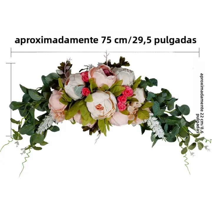 Arco De Flores Artificiales De Paeonia Para Boda Decoración De Casa Y Mesa Falsas Flores Simulación De Signo Welcome Para Eventos Y Celebraciones - 1