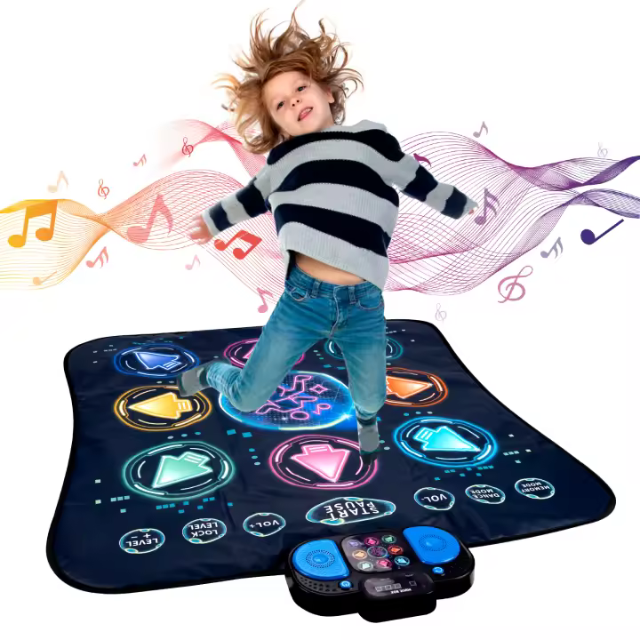 Tapete Educativo De Música Grande 90x90cm Para Niños Con Teclado De Luces Y 3 Modos De Juego Tapete De Baile Electrónico Infantil - 1