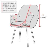Cubierta De Silla De Cojín De Poliéster Elástico En Color Sólido Protector De Silla Para Hogar Decoración De Comedor - details 1