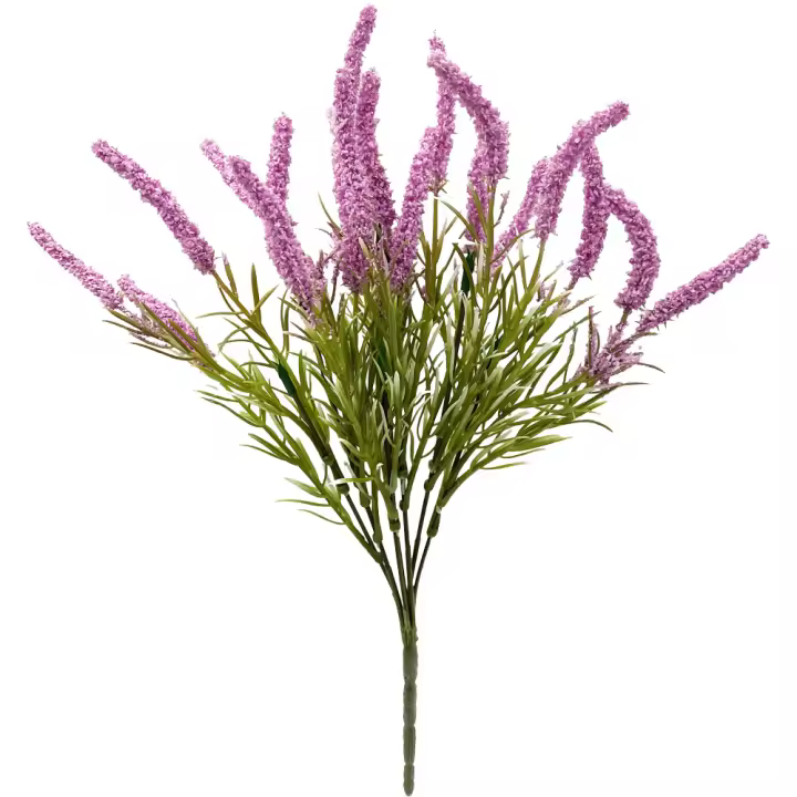 Poenia Arte Floral - Ramo de Lavanda Artificial - Realista - 41cm - Pack de 3 - 1