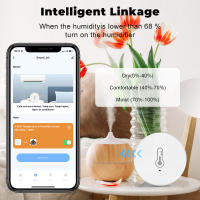 Sensor Inteligente Zigbee Tuya Para El Hogar Monitor De Temperatura Y Humedad Compatible Con Alexa Y Google Home Assistant - details 7