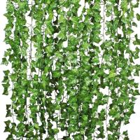 2.1M Artificial Hanging Plant Fake Vine Ivy Leaf Greenery Garland Para Decoración De Jardín Valla Exterior Bodas Fiestas Domésticas - details 0