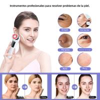 Masajeador Facial De 5 En 1 EMS Microcurrent Rejuvenecimiento De Piel Tensión Elevación LED Antiarrugas Dispositivo De Compresión Caliente Para Cuello Y Rostro - details 4