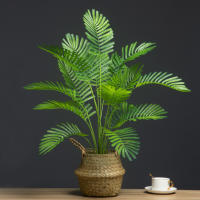 Planta Artificial De Palma Grande 88cm Con Hojas De Monstera Y Pino Falso Para Decoración De Jardín Y Fiestas En Casa - details 10
