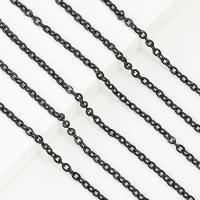 Cadena De Acero Inoxidable Negra 1.5mm O Shaped 2 Metros Para Suministros De Joyería Hacer Joyas DIY Cadena De Collar Cruzada - details 6