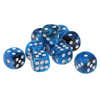 10x Dados De Mesa Para Juegos D6 Seis Cara 16mm Acrílico Dados De Cartas Juego Tablero Marcado Doble Color - details 3