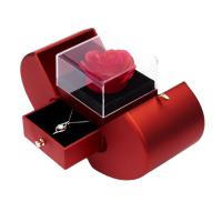 Collar Colgante Rojo De Lujo Con Zirconia Para Mujer Joyería De Moda Romántica Para Novia Caja De Regalo De Apple Regalo De Navidad 2023 - details 3