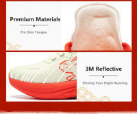 Zapatillas De Correr ONEMIX Rojas Reflectantes Con Bumper Elevador Para Hombres Malla Transpirable Zapatillas De Caminar Deporte Al Aire Libre Talla Verdadera Para Principiantes - details 20