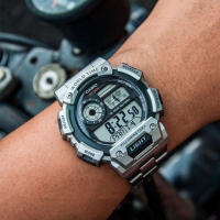 Reloj CASIO QUARTZ ALARMS WATCH AE-1400WHD-1AV world time - 10 year battery - alarmas 100m water resist - details 1