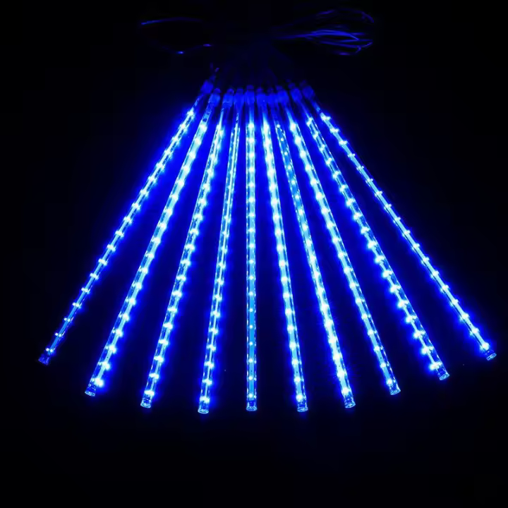Luces De Hidrau Meteorito LED Para Decoración De Año Nuevo Y Navidad 30/50cm 10 Tubos Lámparas De Calle Para Árbol Y Exterior - 1