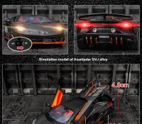 Lamborghini Aventador SVJ 63 Coche De Carreras De Aleación 1:24 Con Sonido Y Luz Modelo De Metal Juguete Para Niños Colección - details 4