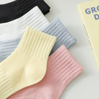 Calcetines De Algodón Para Mujer 5 Pares En Lote Color Sólido Fresco Y Casual Cómodos Calcetines De Tobillo En Candy Color - details 5
