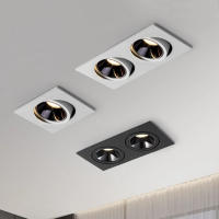 Lámpara De Techo LED Recargada 24W 12W Single/Doble Cabeza Luz De Spot Antigolpeante Para Oficina Hogar Tienda Interior Material Aluminio Fuente De Luz LED - details 0