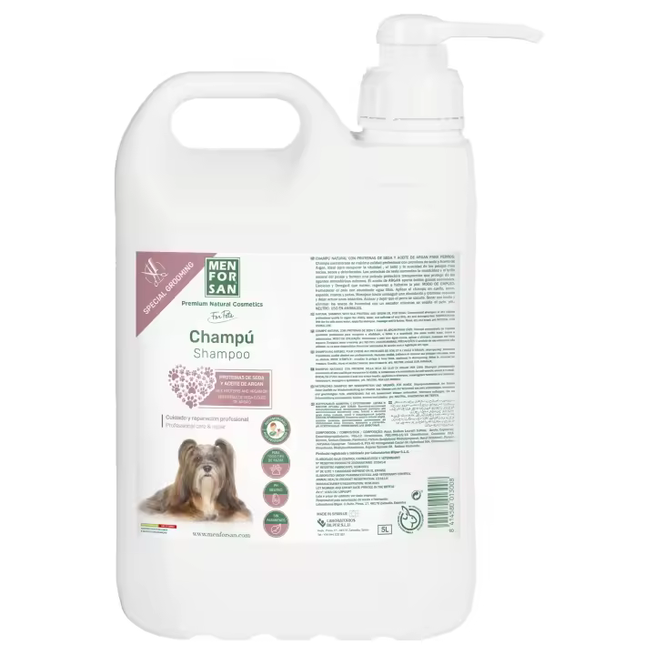 MENFORSAN - CHAMPU PROTEINA DE SEDA Y ACEITE DE ARGÁN DE 5 LITROS - 1