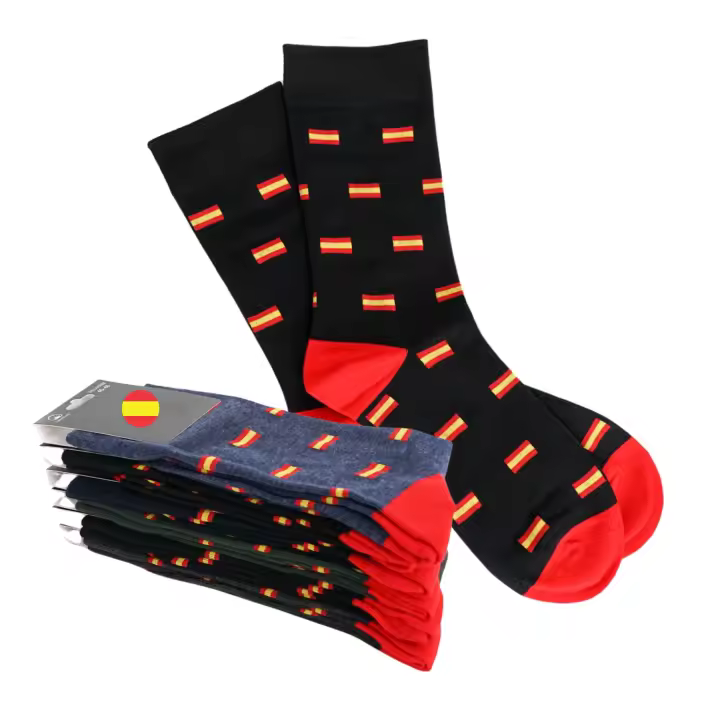 Paquete de 6 Calcetines Hombre Bandera España Talla 40-45 - 1