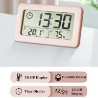 Reloj De Mesa Multifuncional Con Monitor De Temperatura Humedad Y Alarma LCD Digital Para El Hogar Medidor De Humedad Y Temperatura - details 1