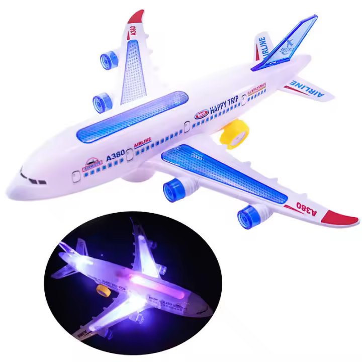 Nuevos Juguetes Para Niños Avión LED Con Música Modelo De Avión Artesanal Eléctrico Regalo De Cumpleaños Para Niños Boys - 1