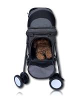 cochecito para Perros Plegable de alta calidad con Ruedas Universales Cesta de Almacenaje Correas de Seguridad y Ventanas - details 2