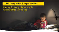 Luz De Lectura Ajustable Recargable USB Con Cuello De Garrafa 7 LEDs Luz Nocturna De Escritorio Para Lectura En La Noche Con Clip De Ganso - details 0
