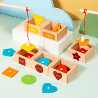 Juguete Educativo De Madera Magnético Para Niños Juego De Pesca De Formas Y Colores Ayuda En La Cognición Geométrica Caja De Clasificación Para Educar a Los Niños En La Edad De 3 a 12 Años - details 3