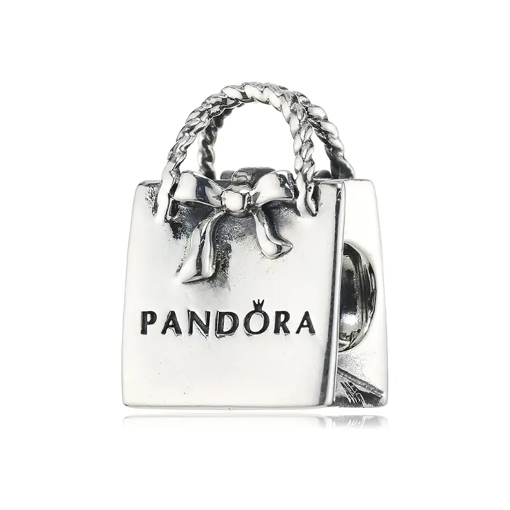 Pandora Charm de Colgante en Plata de Lei Signo de Bolsa de Compras 791184,Incluye Caja Original - 1