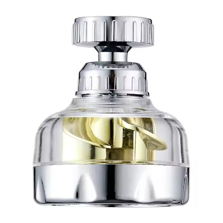 Aireador de grifo de agua Bent Rotatable 360 Difuso Giratorio Cabeza de baño Grifo de ducha Bubbler (Amarillo) - 1