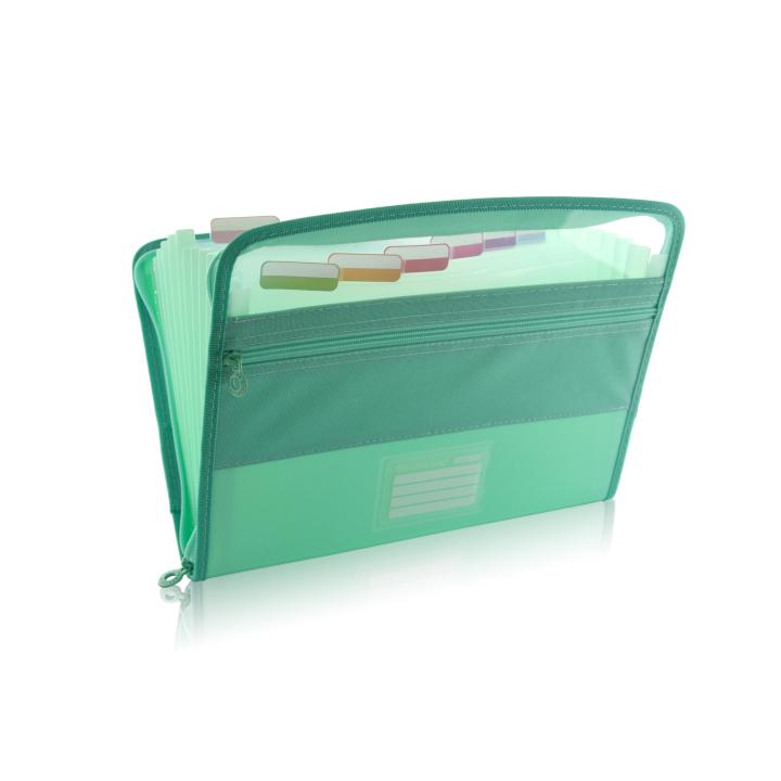 Office Box Carpeta Clasificadora VISION 12 Divisiones - Estuche Frontal - Cremallera - Laterales Reforzados