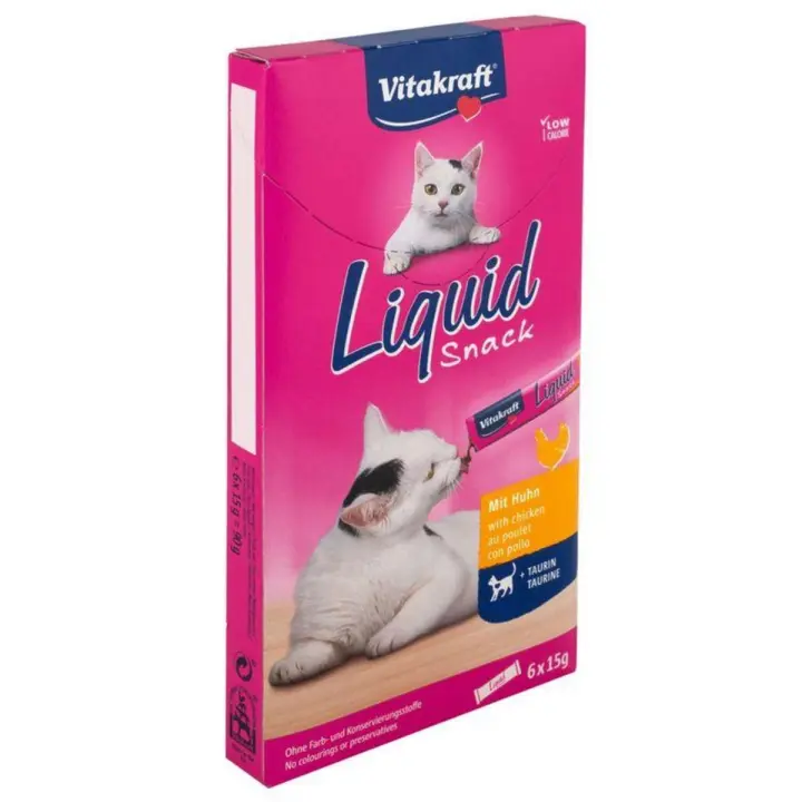 VITAKRAFT - Cat Liquid Snack líquido para gatos sabor salmón con Omega (1 unidad) - 1