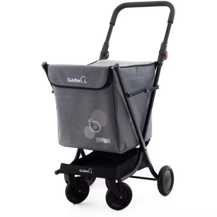 CARRO DE LA COMPRA GARMOL JASP C-800 JUMBO 4 RUEDAS GIRATORIAS 66L GRIS - 1