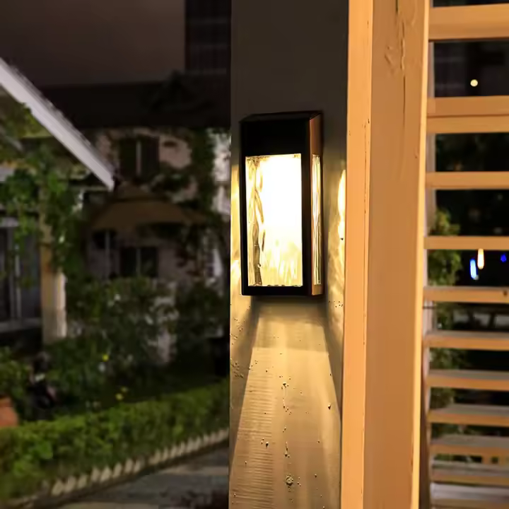 Lámpara De Pared Solar LED Para Jardín Y Entrada De Villa Estilo Moderno Decoración Exterior Impermeable Luz De Calle Solar - 1
