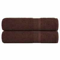 vidaXL Toallas de baño 2 uds 100x150 cm 360 gsm 100% algodón en color Marrón/Verde/Gris y más - details 0