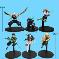 Figuras De Acción Anime Demon Slayer Tanjirou Nezuko Zenitsu Tomioka Giyuu Kochou Muñecos Colección Para Niños Juguetes Educativos Unisex Tamaño 20-24cm - details 0