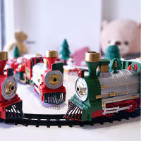 Juguete Eléctrico De Tren Navideño Decoración De Árbol De Navidad Con Sonido Y Luz Carro De Ferrocarril En Marco Regalos De Navidad - details 2