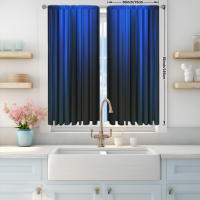2pcs Cortina De Ventana Con Diseño De Rayas Gradient Azul/Castillo Para Decoración De Hogar Tratamiento De Ventana Para Dormitorio Oficina Cocina Con Bolsa Para Rodamiento - details 11