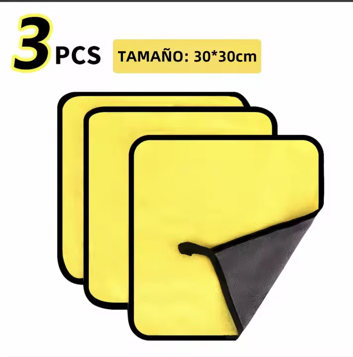 Toalla De Lavar Coche Microfibra 30x30CM / 30x60cm Toalla De Secado Para Limpieza Y Cuidado Del Coche Toalla De Cocina - 1