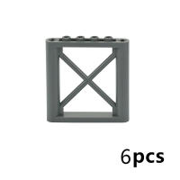 6PCS Bloques De Construcción 6x6 Puntos Marco De Soporte Columna De Pared Bloques Educativos Compatible Con 64448 Juguetes Para Niños De 6 a 12 Años - details 1
