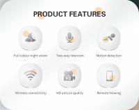 Cámara PTZ PEGATAH 1080P WiFi Monitoreo De Bebé Inalámbrico Con Rastreo Automático Y Detección De Humanos Para Seguridad Doméstica Vigilancia Interior - details 1
